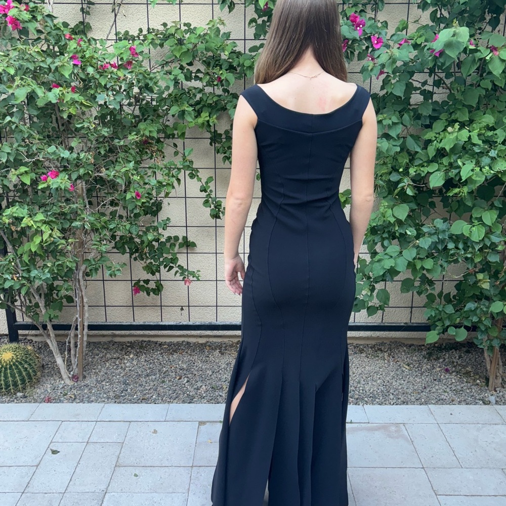 Chiara Boni La Petite Robe sleeveless black slit skirt maxi Dress, XS (38) - Picture 3 of 13